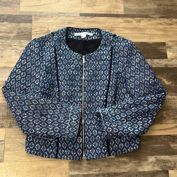 Diane von Furstenberg Buckley Tweed Jacket size 2 - Picture 4 of 12